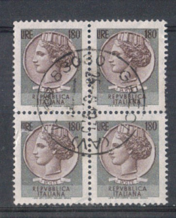 1971 - LOTTO/6550UQ - REPUBBLICA - 180 L. SIRACUSANA QUARTINA US