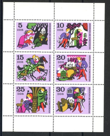 1970 - GERMANIA DDR - FIABE DI GRIMM 6v. MINIFOGLIO - NUOVI - LOTTO/36332