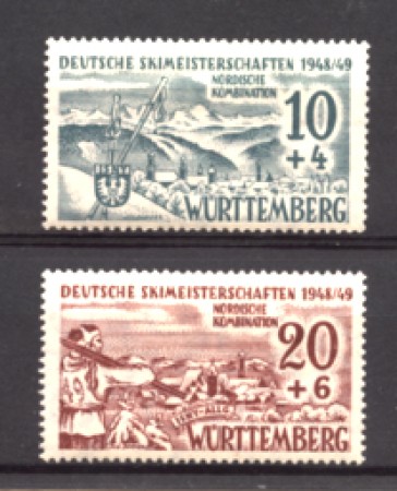 GERMANIA - WURTTEMBERG  OCCUPAZ.- 1949 - LOTTO/10490 -  SCI - LIN.