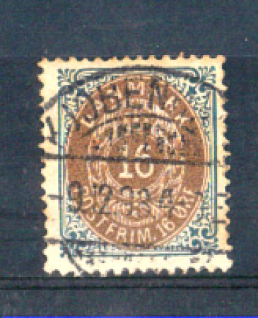1875 - LOTTO/DAN26U - DANIMARCA - 16 ore GRIGIO BRUNO - USATO
