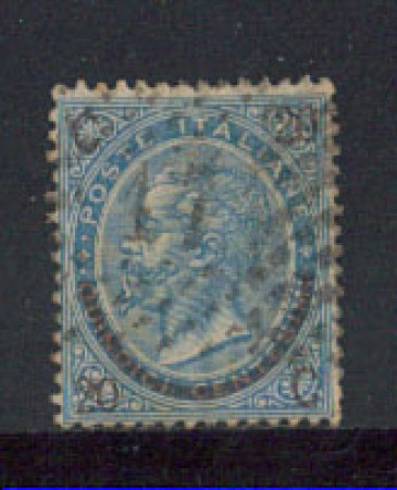 1865 - LOTTO/REG24U - REGNO - 20 SU 15c. II° TIPO - USATO