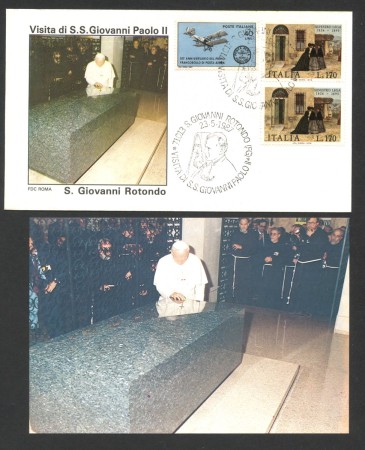1987 - REPUBBLICA - LOTTO/42806 - VISITA DI S.S.PAPA GIOVANNI PAOLO 2° A S.GIOVANNI ROTONDO