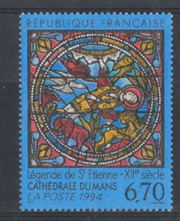 1994 - LOTTO/FRA2849N - FRANCIA - VETRATA ROMANA CATTEDRALE DI MANS -  NUOVO