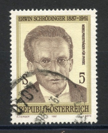 1987 - AUSTRIA - LOTTO/39541 - ERWIN SCHRIDINGER - USATO