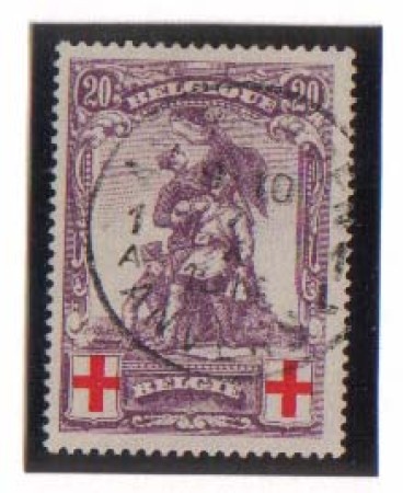 1914 - LBF/2050 - BELGIO -20+20 PRO CROCE ROSSA