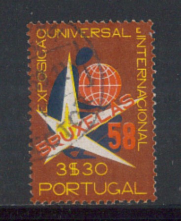 1958 - LOTTO/9763BU - PORTOGALLO - 3,30e. EXPO BRUXELLES - USATO