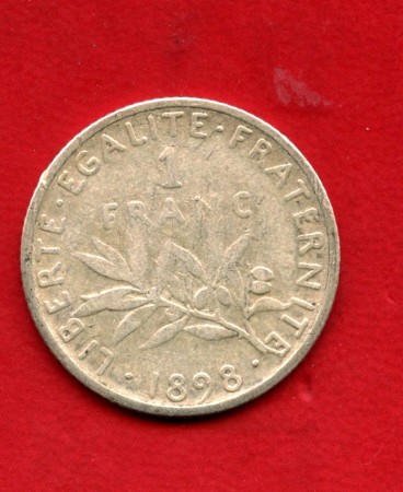 1898 - FRANCIA - LOTTO/M48245 - 1 FRANCO ARGENTO