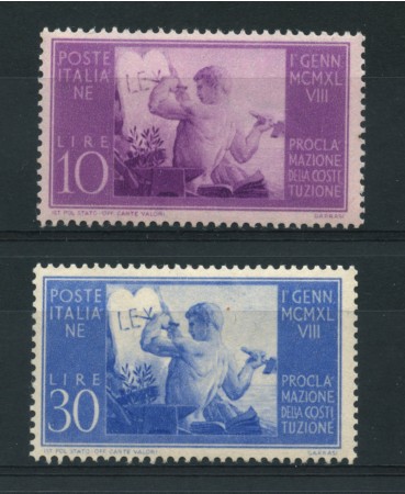 1948 - LOTTO/16309 - REPUBBLICA - COSTITUZIONE 2v. - NUOVI