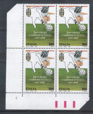 1998 - LOTTO/5547 - REPUBBLICA - 800 LIRE JUVENTUS CAMPIONE