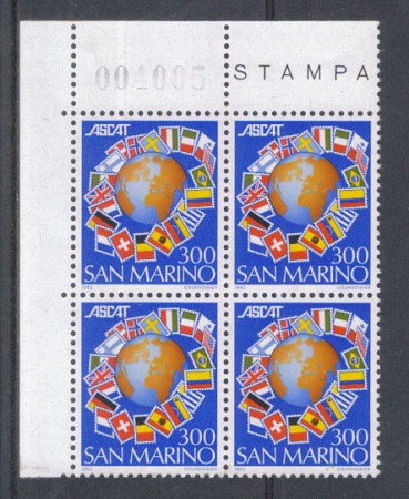 1982 - LOTTO/8029Q - SAN MARINO - ASCAT - QUARTINA