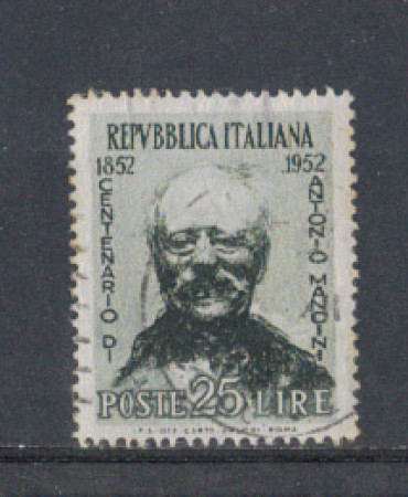 1952 - LOTTO/6193U - REPUBBLICA - 25 L. ANTONIO MANCINI USATO