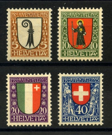1923 - SVIZZERA - PRO JUVENTUTE 4v. NUOVI - LOTTO/34016