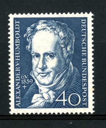 1959 - GERMANIA FEDERALE - 40p.  ALEXANDER HUMBOLDT - LINGUELLATO - LOTTO/30840L