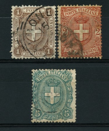 1896 - LOTTO/12055 - REGNO - STEMMI  3v. - USATI