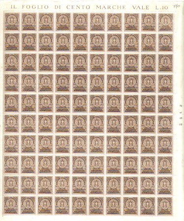1930 - LOTTO/REGCAP3NF - REGNO - 10c. RECAPITO - FOGLIO NUOVO