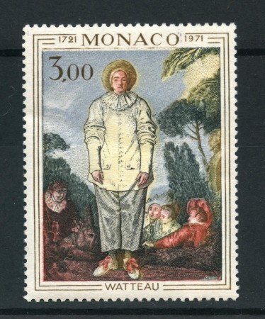1972 - MONACO - 3 Fr. ANTOINE WATTEAU - NUOVO - LOTTO/31067