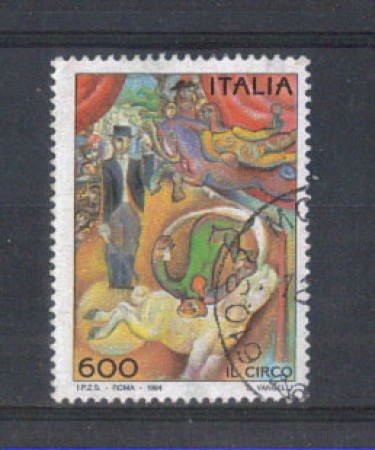 1994 - LOTTO/7028AU - REPUBBLICA - 600 LIRE ARTISTI CIRCO - USAT