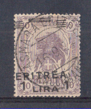1922 - LOTTO/ERIT60U - ERITREA - 1 LIRA SU 10 ANNA - USATO