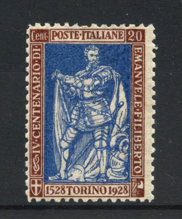 1928 - REGNO - LOTTO/47387 - 20 CENT. EMANULE FILIBERTO - T/L