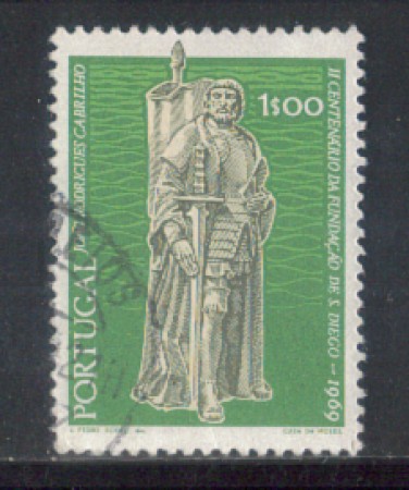 1969 - LOTTO/9834AU - PORTOGALLO - 1e. CITTA' S.DIEGO - USATO