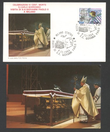 1984 - REPUBBLICA - LOTTO/42812 - VISITA DI S.S.PAPA GIOVANNI PAOLO 2° A  MILANO