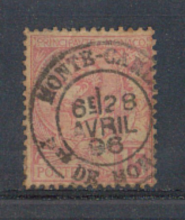 1891 - LOTTO/905DU - MONACO - 15c. ROSA - USATO