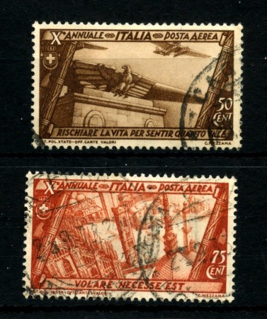 1932 - REGNO - LOTTO/47412 - POSTA AEREA - MARCIA SU ROMA 2v - USATI