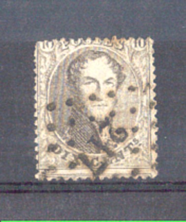 1863 - LOTTO/10822 - BELGIO - 10c. BRUNO - USATO