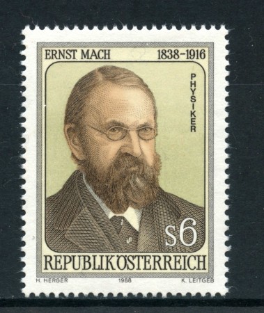 1988 - AUSTRIA - ERNST MACH - NUOVO - LOTTO/28043