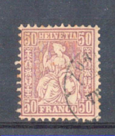 1867 - LOTTO/9902 - SVIZZERA - 50c. LILLA - USATO