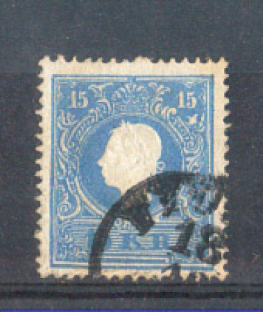 1859 - LOTTO/AUS16U - AUSTRIA - 15 K. AZZURRO   USATO