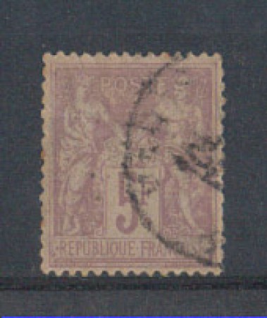 1877/80 - LOTTO/3629 - FRANCIA - 5 Fr. VIOLETTO SU LILLA