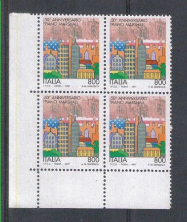 1997 - LOTTO/7170Q - REPUBBLICA - PIANO MARSHALL - QUARTINA