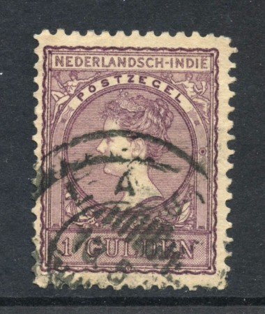 1903/08 - INDIE OLANDESI - 1 GULDEN  LILLA   - USATO - LOTTO/28791