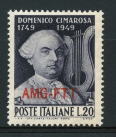 1949 - LOTTO/11664 - TRIESTE A - 20 LIRE DOMENICO CIMAROSA - LING.