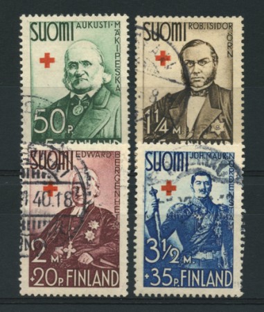 1938 - LOTTO/12260 - FINLANDIA - PRO CROCE ROSSA 4v. - USATI