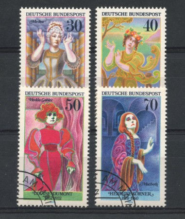 1976 - LOTTO/18983U - GERMANIA FEDERALE - ATTRICI CELEBRI 4v. - USATI