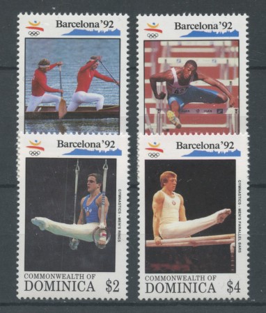 1992 - LOTTO/19905 - DOMINICA - OLIMPIADI BARCELLONA 4v.  NUOVI