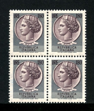 1971 - LOTTO/6550Q - REPUBBLICA - 180 L. SIRACUSANA QUARTINA NUOVI