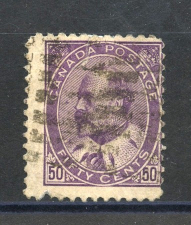 1903/09 - CANADA - LOTTO/39326 - 50c. VIOLETTO EDOARDO VII° - USATO