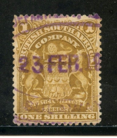 1898/908 - SUD AFRICA INGLESE - 1s.  BISTRO STEMMA - USATO - LOTTO/29102