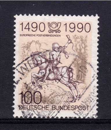 1990 - GERMANIA FEDERALE - 100p. COLLEGAMENTO POSTALE - USATO - LOTTO/31266U