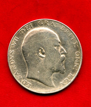 1908 - GRAN BRETAGNA - LOTTO/M48112 - 1/2 CORONA ARGENTO RE  EDOARDO VII°