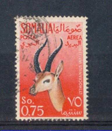1955 - LOTTO/9863U - SOMALIA AFIS - P/AEREA  75c. GAZZELLE - USATO