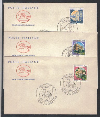 1981 - LOTTO/6745ZC - REPUBBLICA - CASTELLI 3v. - FDC
