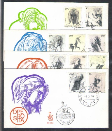 1976 - LOTTO/7965Z - SAN MARINO - VIRTU' CIVILI - FDC