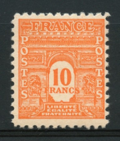 1944 - LOTTO/11818 - FRANCIA - 10 Fr. ARANCIO GOVERNO PROVVISORIO - LING.