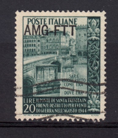 1949 - LOTTO/14679 - TRIESTE  A - 20 Lire  PONTE SANTA TRINITA' - USATO
