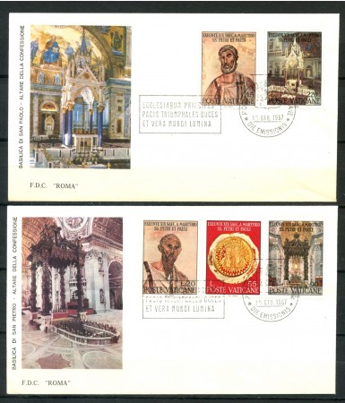 1967 - VATICANO - SANTI PIETRO E PAOLO - 2 BUSTE FDC FILAGRANO - LOTTO/27638