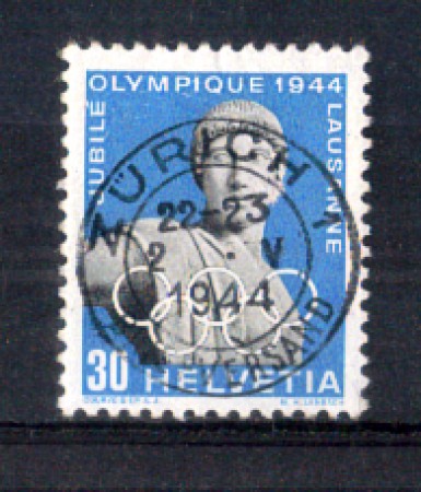 1944 - LOTTO/SVI394U - SVIZZERA - 30c. COMITATO OLIMPICO - USATO